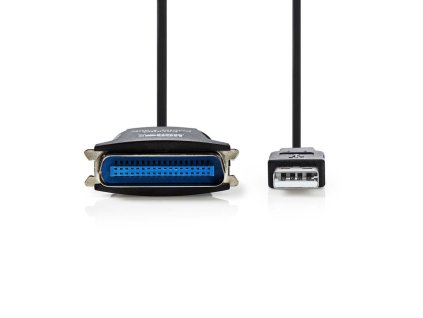 Redukce LPT (M) -> USB (M), tiskárna LPT na USB, kabel 1.5m, plast, černá