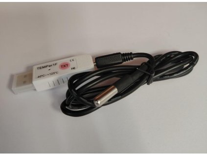 USB Teploměr DrayTek, bílá, sonda 1m černý kabel