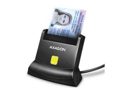Čtečka kontaktních karet AXAGON CRE-SM2, USB externí, eObčanka, Memory Card Reader