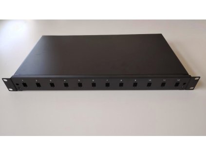 Optická vana XTENDLAN OR025-12-SC, 12x port LC duplex/SC simplex, kazeta, výsuvný, kov, černá