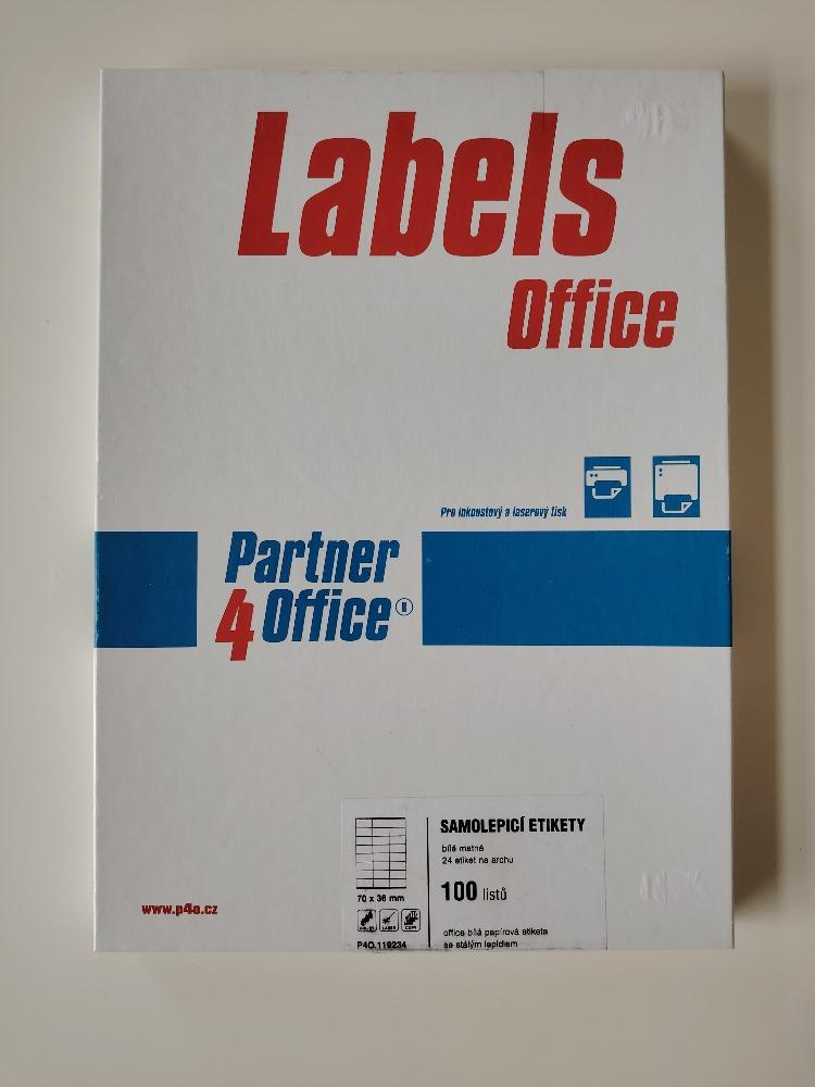 SAMOLE. ETIKETY Ofice 70x36x/100ks