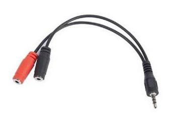 GEMBIRD Kabel CABLEXPERT rozdvojka jack 3,5mm (4 pólový) na 2x3,5mm