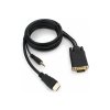 Kabel GEMBIRD HDMI (M) - VGA (F) 1.8m, pasiv, v1.4, mini-stereo jack, černá