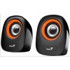 Repro Genius SP-Q160, 6W, 3,5mm jack, USB napájení, přenosné, černá-oranžová