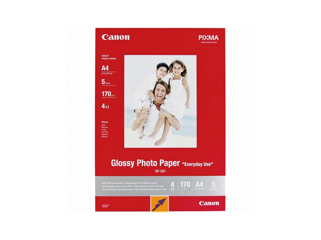 Canon Glossy Photo Paper, foto papír, lesklý, GP501, bílý, 21x29,7cm