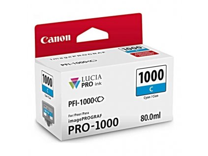 Náplň do tiskárny Canon PFI-1000C, Azurová (0547C001) - originální kazeta