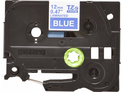 Brother TZE-535, 12mm, bílý tisk/modrý podklad - originální páska laminovaná