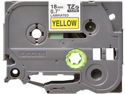 Brother TZE-641, 18mm, černý tisk/žlutý podklad - originální páska laminovaná