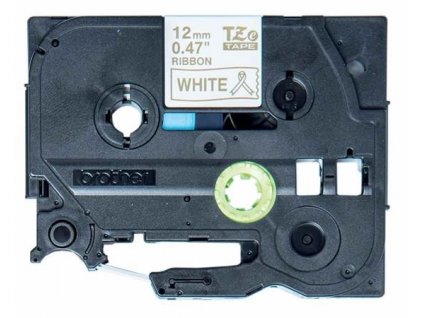 Brother TZE-R234, 12mm, zlatý tisk/bílý podklad - originální páska pruhovaná