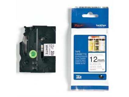 Brother TZE-N231, 12mm, černý tisk/bílý podklad - originální páska nelaminovaná