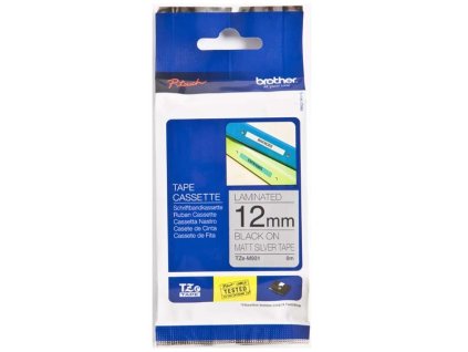 Brother TZE-M931, 12mm, černý tisk/stříbrný podklad - originální páska laminovaná