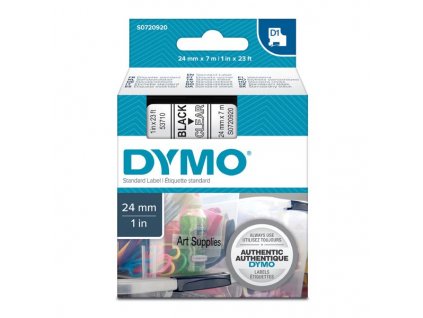 Dymo D1 53710, S0720920, 24mm, černý tisk/průhledný podklad - originální páska