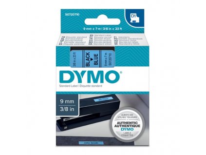 Dymo D1 40916, S0720710, 9mm, černý tisk/modrý podklad - originální páska