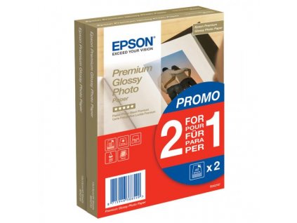 6332 epson premium glossy photo paper foto papir leskly bily 10x15cm 255 g m2 2x40 ks c13s042167
