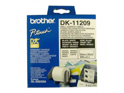 6845 brother dk 11209 papirove stitky 29mm x 62mm bila 800 ks