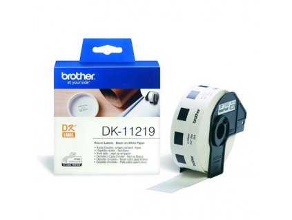 6851 brother dk 11219 papirove stitky 12mm bila 1200 ks