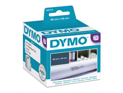 6995 dymo papirove stitky 89mm x 36mm bile velke 1x260 ks 1983172