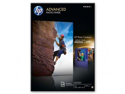 7112 hp advanced glossy photo paper foto papir leskly zdokonaleny bily a4 250 g m2 25 ks q5456a inkoustovy