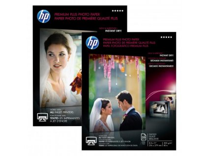 7196 hp premium plus glossy photo paper foto papir leskly bily a4 300 g m2 20 ks cr672a inkoustovy