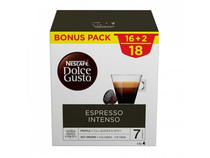 Kávové kapsle Nescafé Dolce Gusto espresso, intenso, 3x18 kapslí