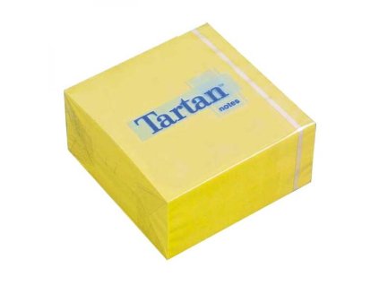 Blok samolepicí, 76x76 mm, žlutý, Tartan