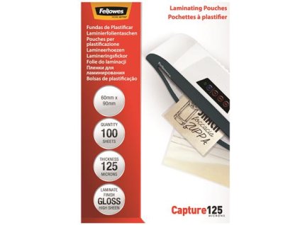 fellowes folie laminovaci 60 x 90mm 125mic termalnia 100ks