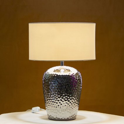 EU lampa chrom textilni stinidlo