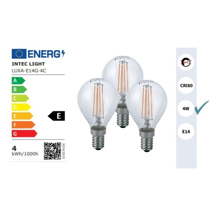 4000K KLASSIC E14G 4M 3ks obchod svitidla