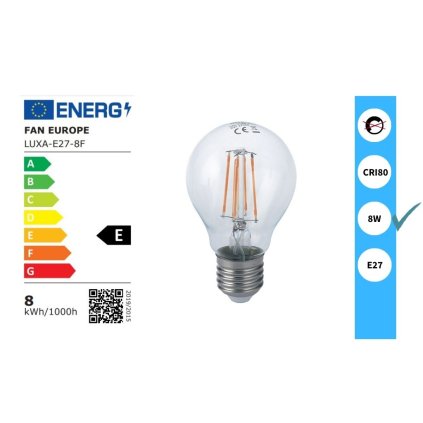 LUXA E27 8F obchod svitidla