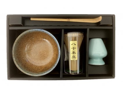 Matcha set Chawan + Chasen + Chashaku + Kusenaoshi