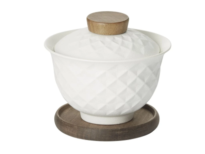 Porcelánový gaiwan "Menja" bílý