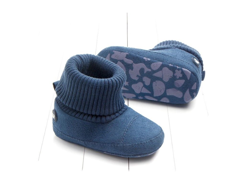 Dětské boty- teplé capáčky pro chlapce do kočárku šedé, modré, hnědé-  VÝPRODEJ SKLADU - OBCHODÍČEK.CZ