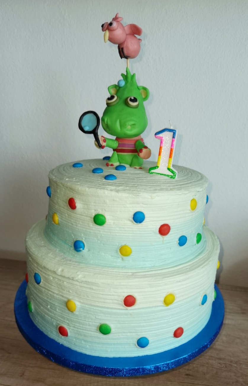 L. Didiova - jedlé figúrky, modrý podnos, sviečka