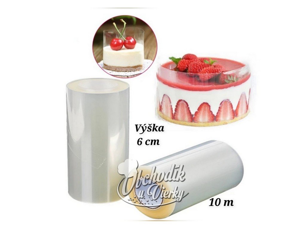 Celofánová fólia na torty a zákusky (výška 6 cm) 10 m
