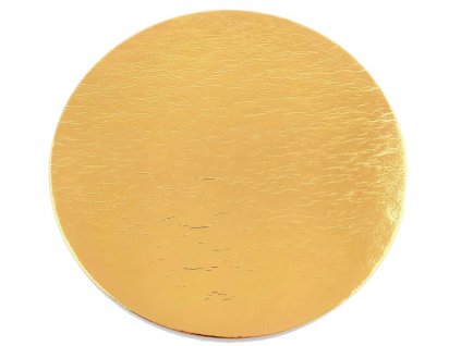 Podložka pod tortu kruhová hrubá zlatá/čierna Ø 26 cm