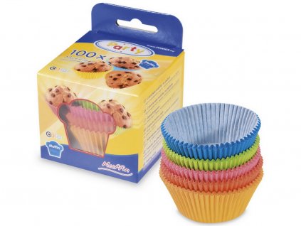 Papierové košíčky na MINI muffiny farebné 3,5x2 cm 100 ks 1