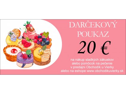 Darčekový poukaz v hodnote 20 €