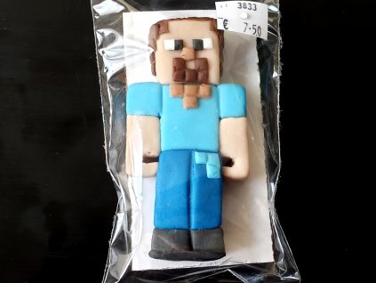Minecraft postavička modelovaná figúrka na tortu