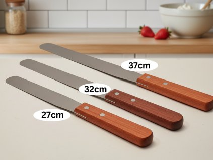 Roztierací nôž cukrársky s rovnou čepeľou 27 cm