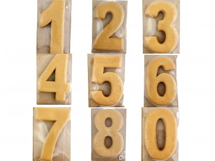 Domáce medové pláty číslo 0-9 (v balení 3 kusy)
