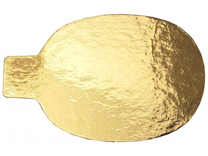 Podložka pod dezerty OVÁL papierová zlatá 10x6,5 cm
