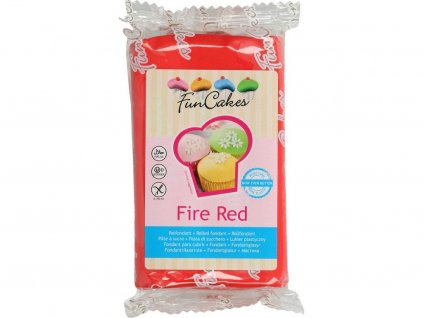 Poťahová a modelovacia hmota FunCakes 250g ČERVENÁ Fire Red