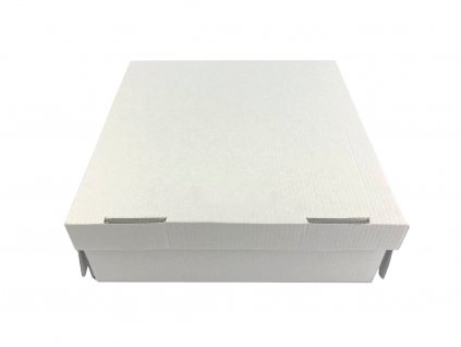 Tortová krabica biela pevná 28x28x10 cm