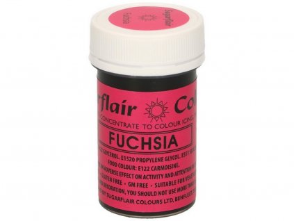 FUCHSIA (cyklámenová) gélová farba Sugarflair 25g