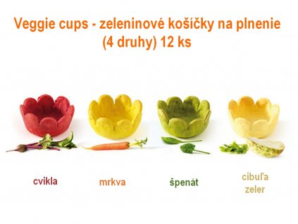Veggie cups zeleninové košíčky na plnenie (4 druhy) 12 ks 1
