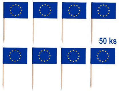 Európske vlajky na špajdli (zapichovátka) 50 ks