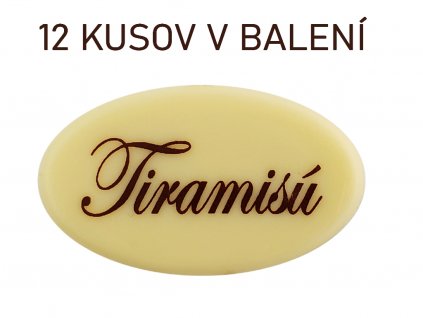 Čokoládky s nápisom TIRAMISU 12 ks 1