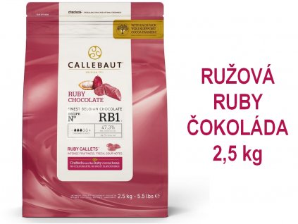 RUBY ružová čokoláda Callebaut 47,3% 2,5 kg