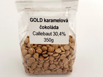 GOLD karamelová čokoláda Callebaut 30,4% 350g
