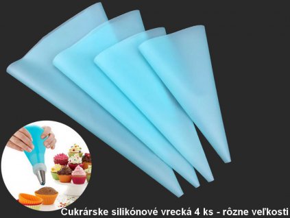 Cukrárske silikónové vrecká 4 ks - rôzne veľkosti